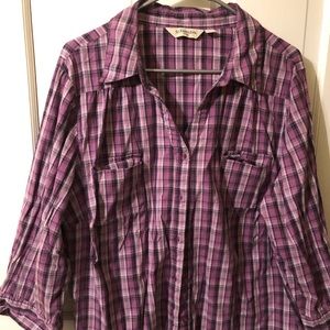 Button up plaid shirt